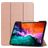Mobigear Tri-Fold Gel iPad Pro 12,9 polegadas (2021) TPU / Pele sintética Capa livro + Suporte para caneta stylus - Rosa dourado