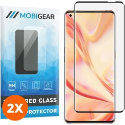 Mobigear Curved OPPO Find X2 Pro Glas Skærmbeskytter - Case Friendly - Sort (2-pak)