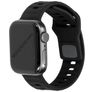 Mobiparts Sport Silikon Apple Watch Armband Stiftspänne - 42/41/40/38 mm - Svart