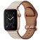 Mobigear Venezia Læder Apple Watch Urrem Spændelås - 49/46/45/44 mm - Beige