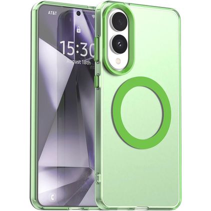 Mobigear Shockproof Samsung Galaxy S25 Edge MagSafe Funda Plástico rígido Carcasa - Verde