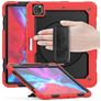Mobigear SureGrip Xtreme iPad Pro 13 polegadas (2024) Capa Plástico rígido / Silicone Capa traseira + Suporte para caneta stylus + Alça de ombro + Suporte - Vermelho