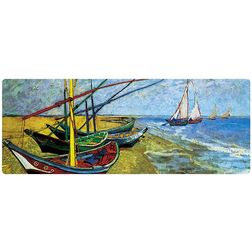 Mobigear Anti-Slip Musmatta - 40 x 90 cm - Fishing Boats on the Beach