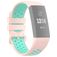 Mobigear Sport Plus Buckle Correa Silicona Cierre de hebilla para Fitbit Charge 4 - Rosa / Verde