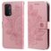 Mobigear Flowers OPPO A74 5G Pungetui med Seddelrum - Rosaguld