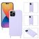Mobigear Lanyard iPhone 14 Pro Max Silicone Cover con cordino - Viola