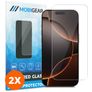 Mobigear iPhone 16 Pro Max Vetro Protezione schermo - Compatibile con le cover (confezione da 2)
