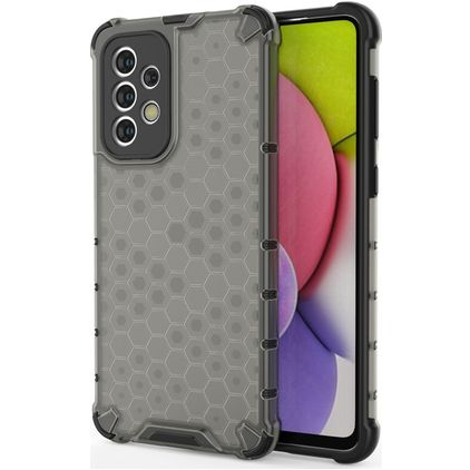 Mobigear Honeycomb Samsung Galaxy A33 Hårdt Bagsidecover Stødsikkert - Sort