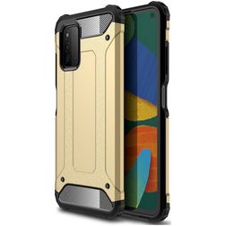 Mobigear Outdoor Samsung Galaxy A03s Hardcase Back cover Antiurto - Oro