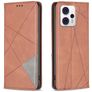 Mobigear Rhombus Slim Motorola Moto G13 Funda tipo libro - Marrón