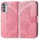 Mobigear Butterfly Motorola Moto G82 Cover a libro portafoglio - Rosa