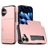 Mobigear Card iPhone 18 Hardcase Etui plecki Wstrząsoodporne z kieszenią na karty - Różowy