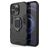 Mobigear Armor Ring iPhone 13 Pro Plástico rígido Capa traseira Antichoque com anel - Preto