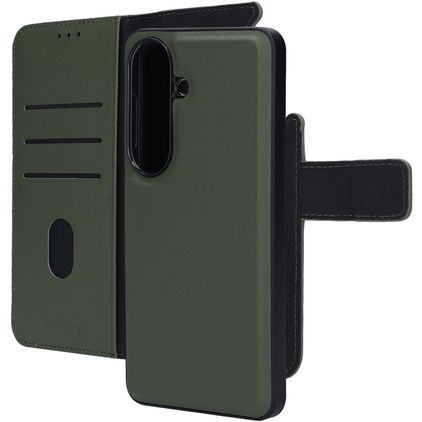 Mobiparts Samsung Galaxy S26 Fodral Äkta läder 2-i-1-plånboksfodral med löstagbart skal med sedelfack - Grön