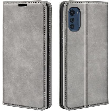 Mobigear Retro Slim Motorola Moto E32s Wallet case - Grey