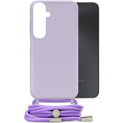 Mobilize Lanyard Gelly Samsung Galaxy A05s TPU flexível Capa com cordão - Pastel Purple