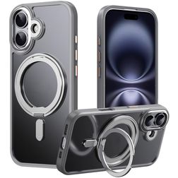 Mobigear Frosted Mag iPhone 17 MagSafe Tvrdý plast Zadní kryt se stojánkem - Šedá