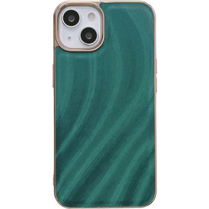 Mobigear Wavy iPhone 14 Plus Hårdt Bagsidecover - Grøn