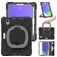 Mobigear RingGuard iPad Mini 7 (2024) Cover Hård plast / Silikone Bagsidecover + Stylus-holder + Skulderrem + Stander - Sort