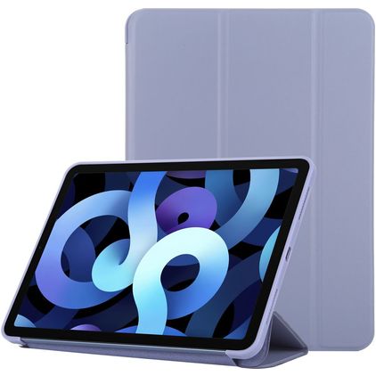 Mobigear Tri-Fold Gel iPad Air 4 (2020) TPU / Keinonahka Lompakkokotelo - Violetti