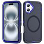 Mobigear Rugged Mag iPhone 16 MagSafe Funda Plástico rígido Carcasa Antigolpes - Azul marino