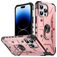Mobigear Armor Ring iPhone 14 Pro Max Funda Plástico rígido Carcasa Antigolpes con anillo - Oro rosa