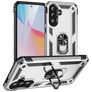 Mobigear Armor ring Samsung Galaxy A37 Hard Case Back cover Shockproof with Ring Holder - Silver