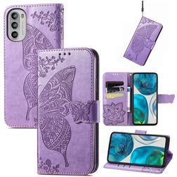 Mobigear Butterfly Motorola Moto G52 Etui z klapką typu portfel - Fioletowy