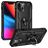 Mobigear Armor Ring iPhone 14 Hårdt Bagsidecover Stødsikkert med ringholder - Sort