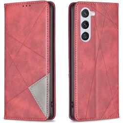Mobigear Rhombus Slim Samsung Galaxy S25 Capa livro - Vermelho