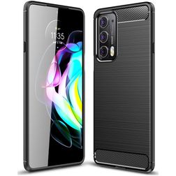 Mobigear Brushed Slim Motorola Edge 20 Elastyczne TPU Etui plecki - Czarny