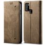 Mobigear Denim Slim Samsung Galaxy A21s Lompakkokotelo + Setelitasku - Ruskea