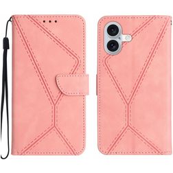Mobigear Stitch iPhone 17 Funda tipo libro Cartera - Rosa