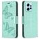 Mobigear Butterfly Xiaomi Redmi Note 12 Lompakkokotelo + Setelitasku - Vihreä