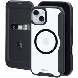 Mobiparts Shield Line iPhone 15 MagSafe Capa livro - Preto
