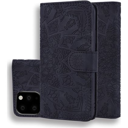 Mobigear Mandala iPhone 11 Plånboksfodral med sedelfack - Svart