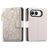 Mobigear Flowers iPhone Duo Funda tipo libro Cartera - Beige