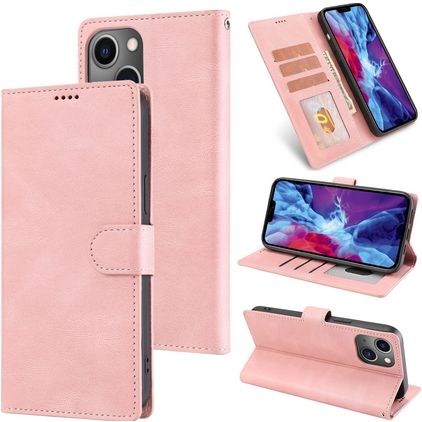 Mobigear Wallet iPhone 14 Plus Funda tipo libro Cartera - Oro rosa