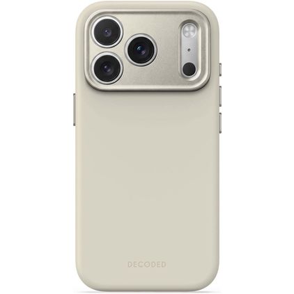 Decoded AntiMicrobial iPhone 18 Pro Silicone MagSafe Back cover - Pebble Grey