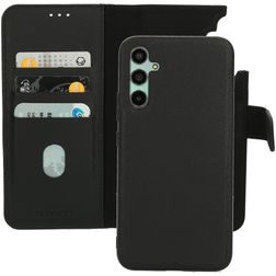 Mobiparts Samsung Galaxy A34 Etui Skóra naturalna Etui z klapką 2w1 z odpinanymi pleckami typu portfel - Czarny