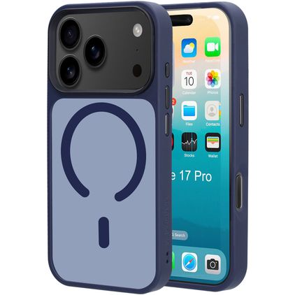 Mobiparts Hardcover iPhone 17 Pro MagSafe Hard Case Back cover - Satin Blue