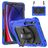 Mobigear SureGrip Xtreme Samsung Galaxy Tab S9 FE Case Plastic / Silicone Back cover + Stylus Holder + Shoulder Strap + Stand - Dark Blue