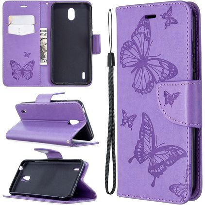 Mobigear Butterfly Nokia 1.3 Capa livro Carteira - Roxo