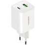 Mobiparts GaN Dual USB / USB-C Charger Power Delivery 45W - White