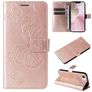 Mobigear Butterfly iPhone 16e Funda tipo libro Cartera - Oro rosa
