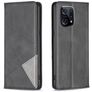 Mobigear Rhombus Slim OPPO Find X5 Capa livro - Preto