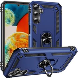 Mobigear Armor Ring Samsung Galaxy A24 Hardcase Etui plecki Wstrząsoodporne z pierścieniem - Niebieski