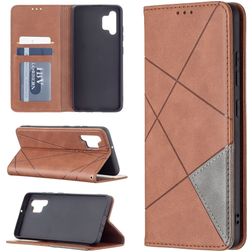 Mobigear Rhombus Slim Samsung Galaxy A32 4G Lompakkokotelo - Ruskea