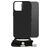 Mobilize Lanyard Gelly iPhone 15 Pro Max TPU flexible Funda con cuerda - Negro