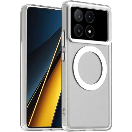 Mobigear Shockproof POCO X6 Pro MagSafe Funda Plástico rígido Carcasa - Blanco